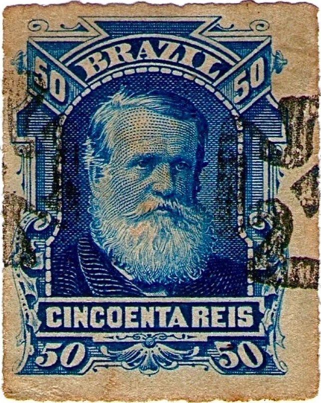 Dom Pedro II stamp by American Banknote Company