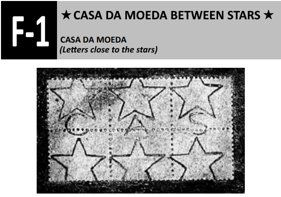 Watermark F-1 - CASA DA MOEDA - Legend close to stars