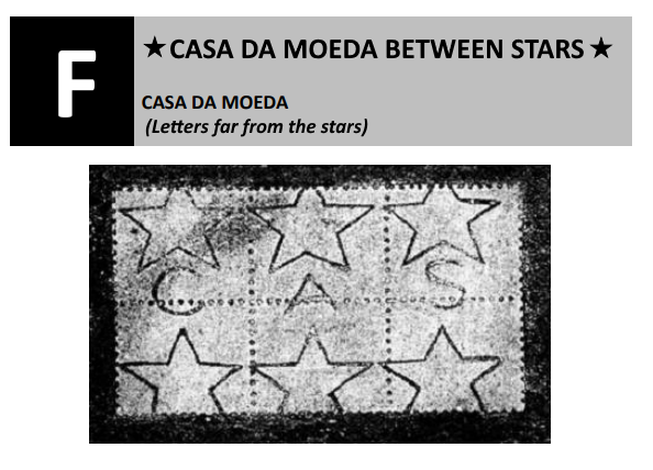 Watermark F - CASA DA MOEDA - Legend far from stars